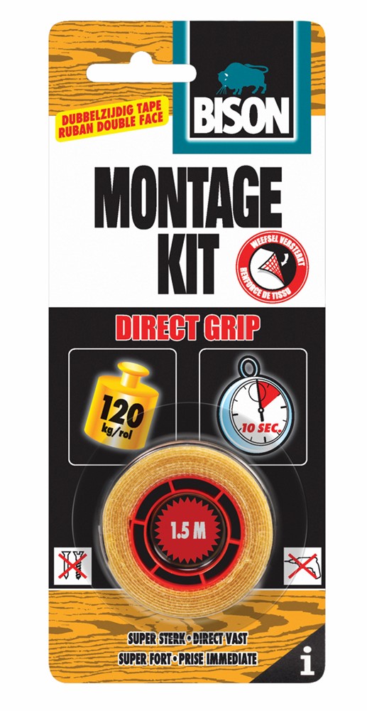 Dubbelzijdige Montagetape Direct Grip 1,5m X 19mm