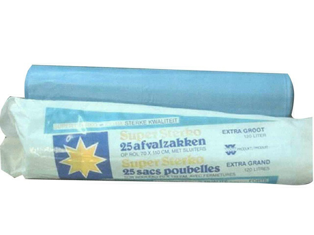 Sacs Poubelles Bleu 120l 70x110 30my