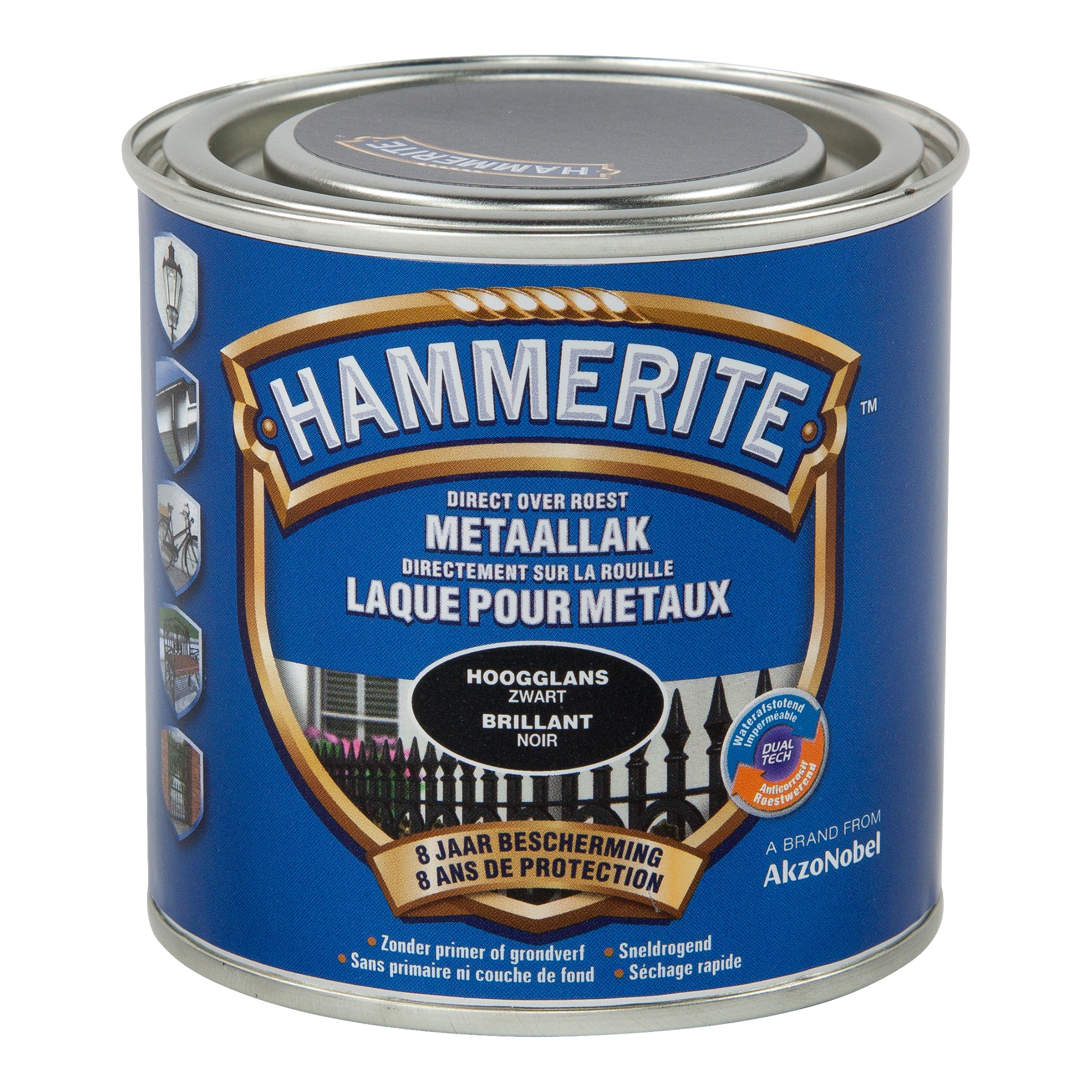 LAK HOOGGLANS ZWART 250 ML