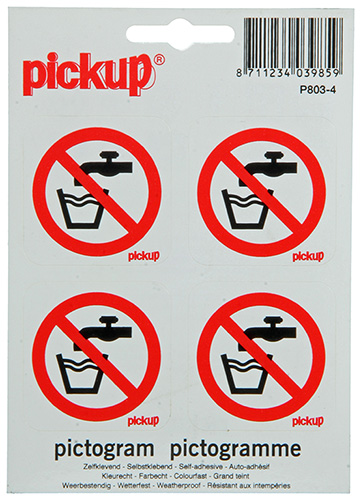 PICTOGRAM GEEN DRINKWATER - 4 STUKS