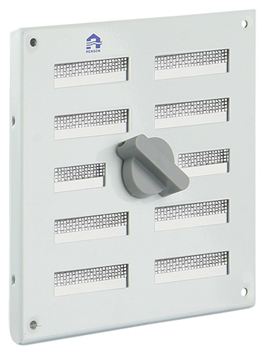 Regeblaar Opbouw Rooster Aluminium Ral 9010 155x155mm