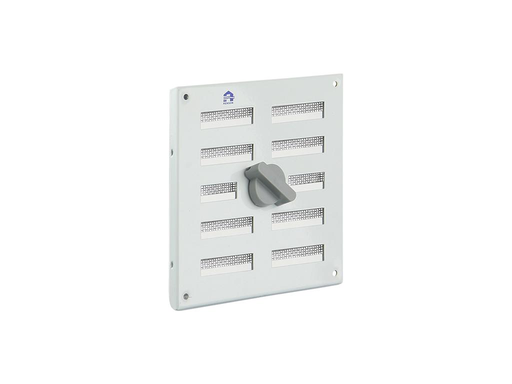 REGEBLAAR OPBOUW ROOSTER ALUMINIUM RAL 9010 155X155MM