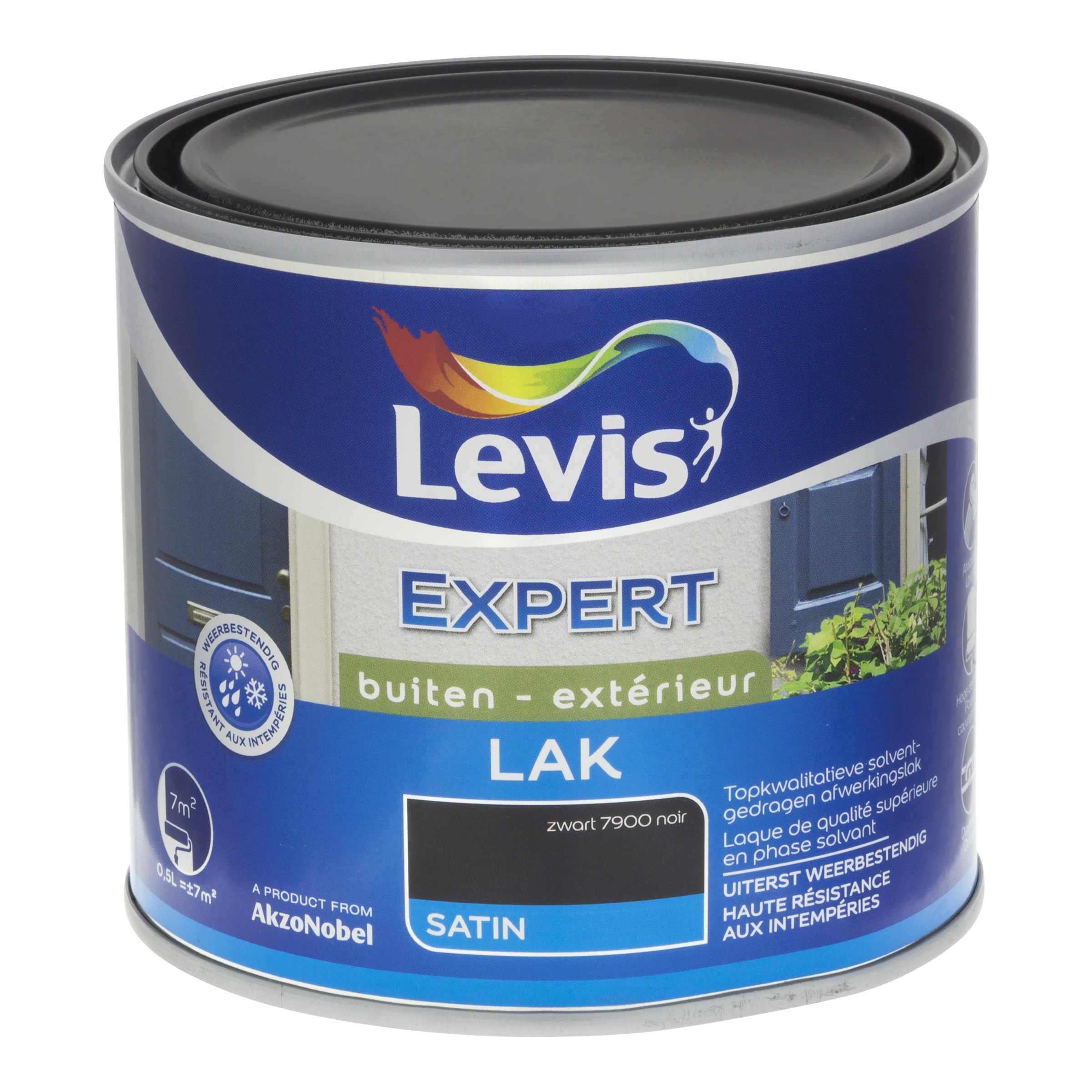 LAQUE EXPERT BOIS EXTÉRIEUR SATIN 500 ML NOIR