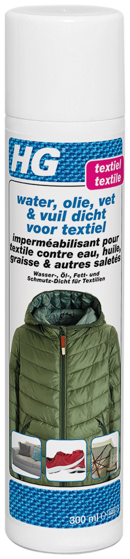 HG IMPERMÉABILISANT POUR TEXTILE CONTRE EAU, HUILE, GRAISSE & AUTRES SALETÉS 300ML