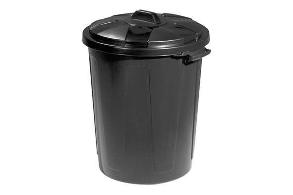 Afvalbak Straat 70l Zwart 54x54x64.5