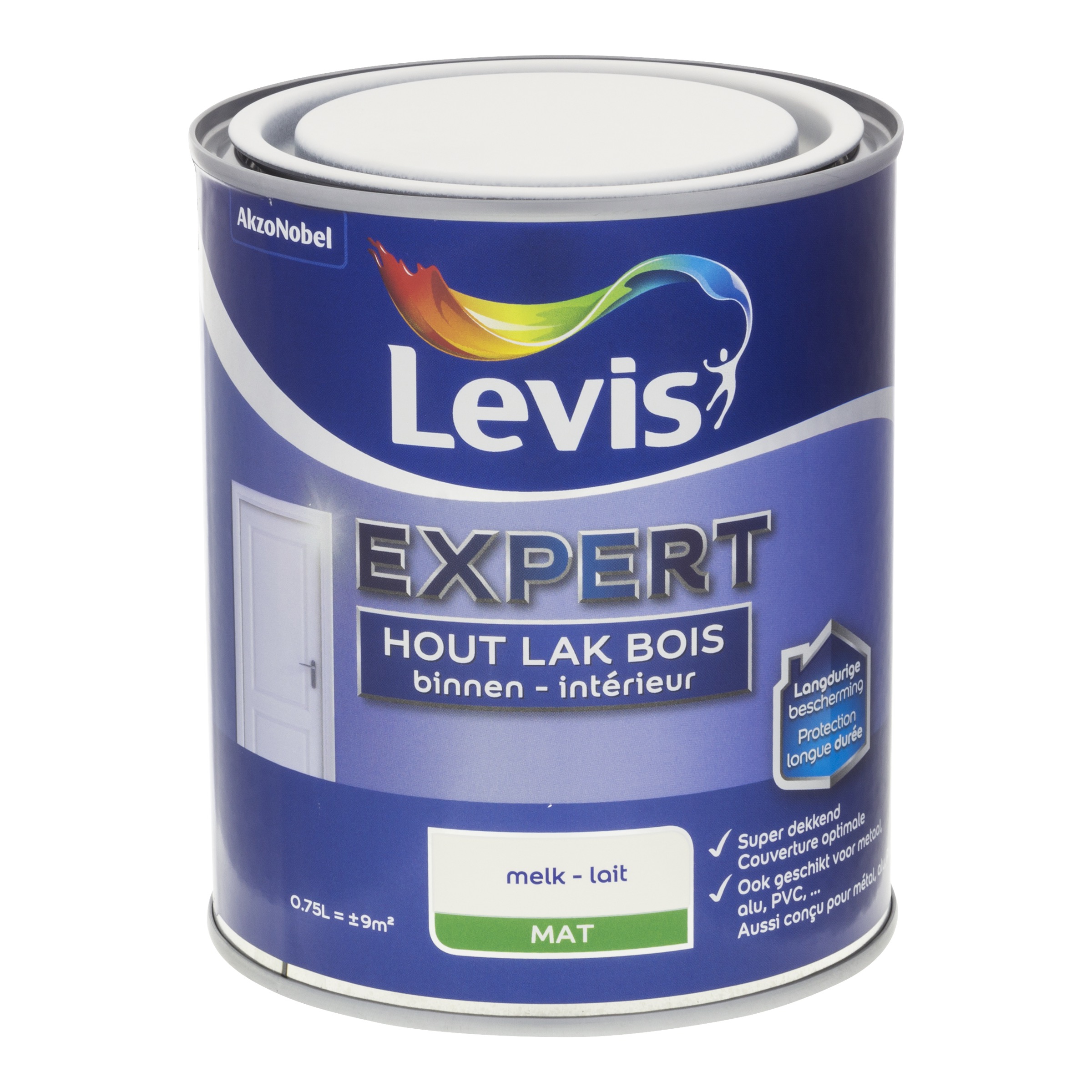LAK EXPERT HOUT BINNEN MAT 750 ML MELK