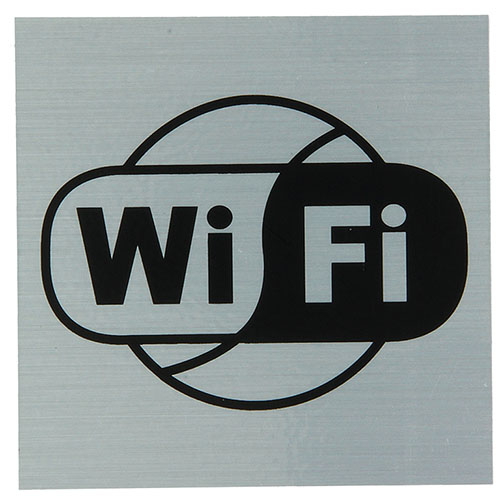 Pictogram Aluminium Look 80x80mm Wifi