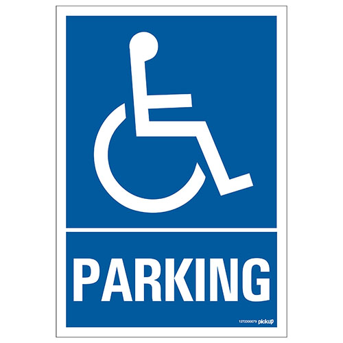 PICTOGRAM 23X33CM PARKEERPLAATS GEHANDICAPTE