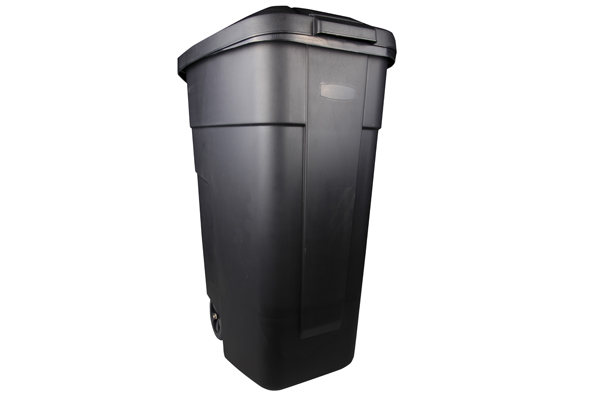 Afvalbak Zwart 110l 58x52xh88cm Verrijdb