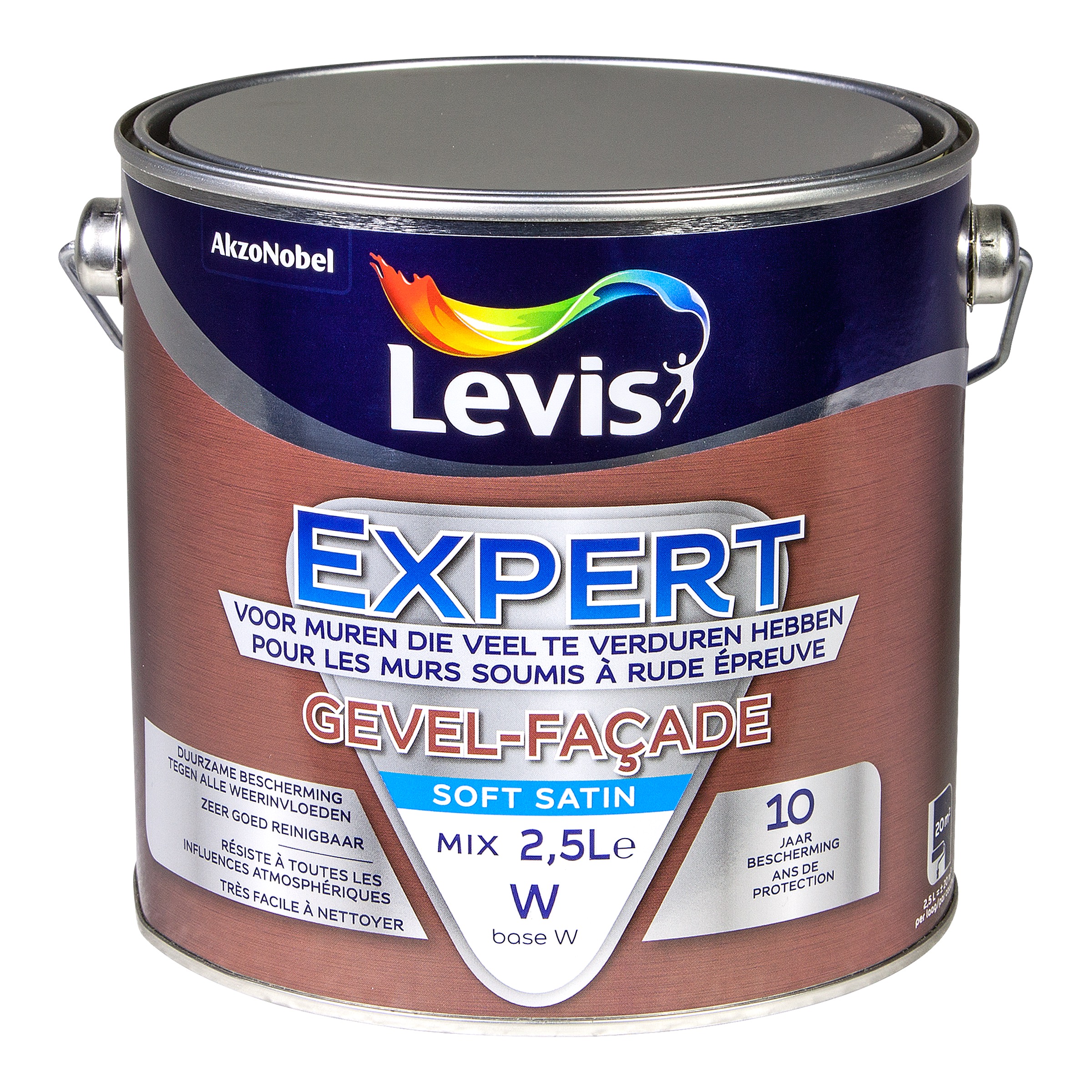 Plafondverf Expert Gevel Base W Soft Satin 2,5 L