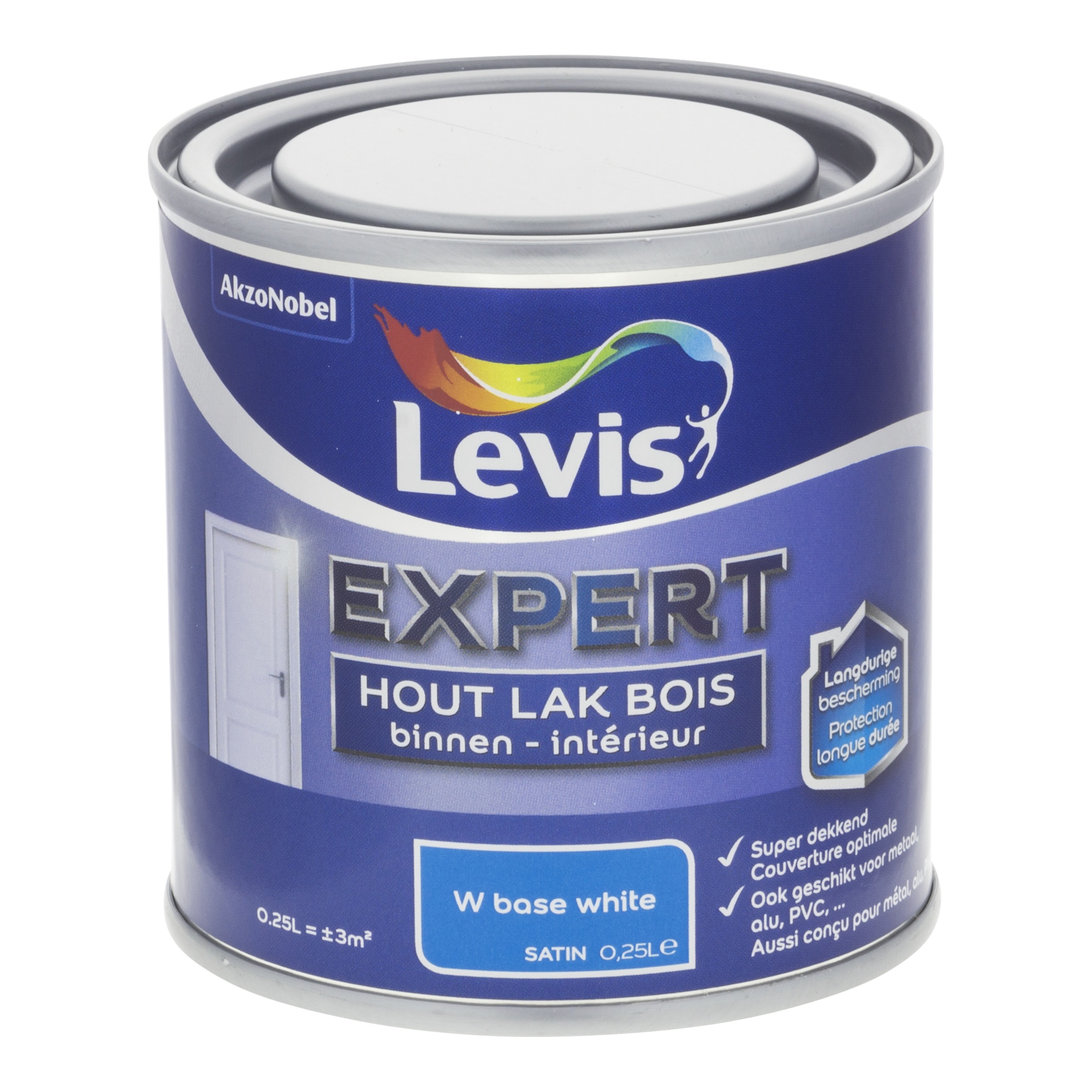 LAK EXPERT HOUT BINNEN SATIN MIX 250 ML WHITE